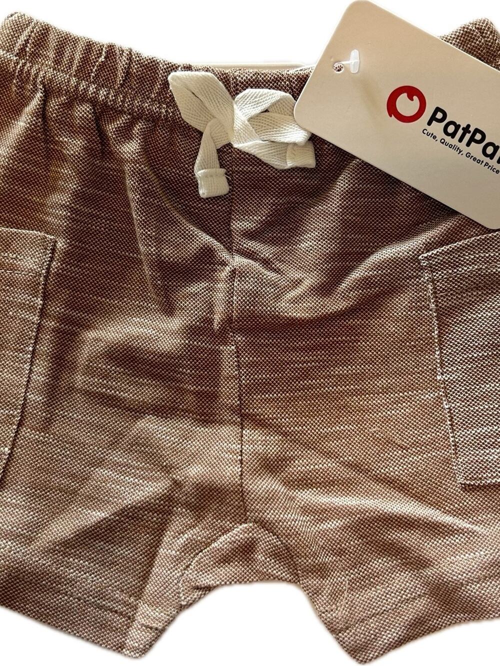 New baby Knit Shorts in Light Brown 6-9 months